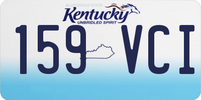 KY license plate 159VCI