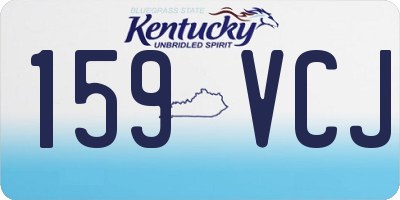 KY license plate 159VCJ