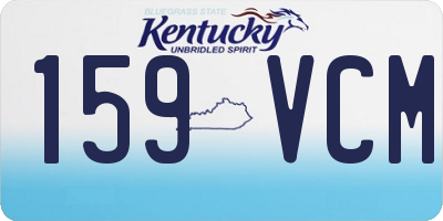 KY license plate 159VCM