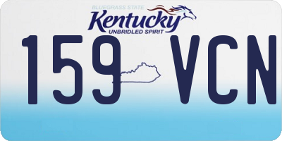 KY license plate 159VCN