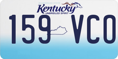 KY license plate 159VCO