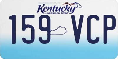 KY license plate 159VCP