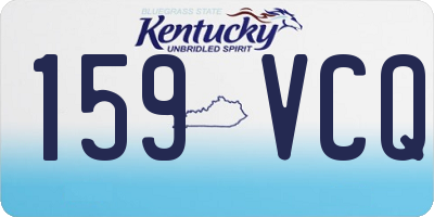 KY license plate 159VCQ