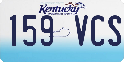 KY license plate 159VCS