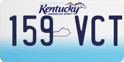 KY license plate 159VCT