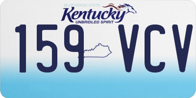 KY license plate 159VCV