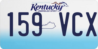 KY license plate 159VCX