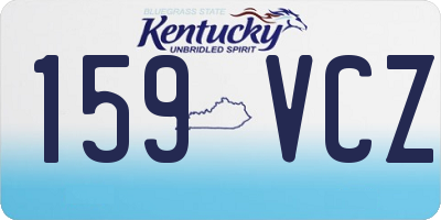 KY license plate 159VCZ