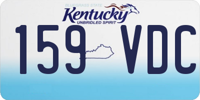 KY license plate 159VDC