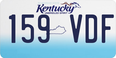 KY license plate 159VDF