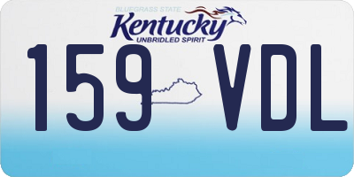 KY license plate 159VDL