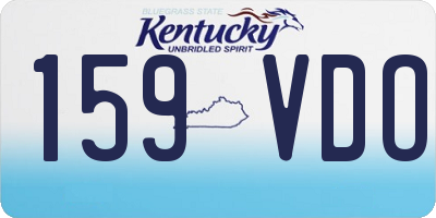 KY license plate 159VDO