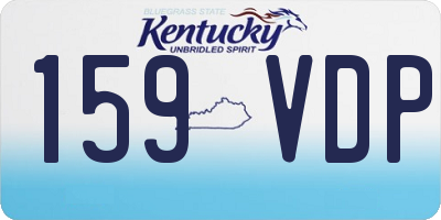 KY license plate 159VDP