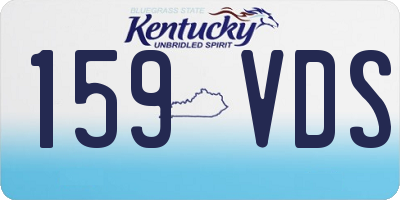 KY license plate 159VDS
