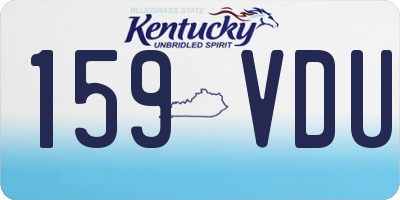 KY license plate 159VDU