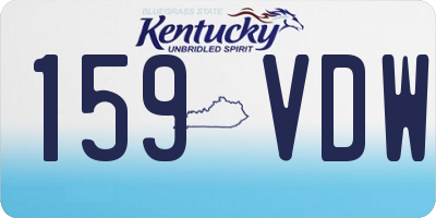 KY license plate 159VDW