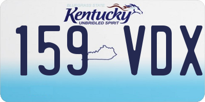 KY license plate 159VDX