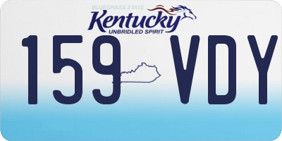 KY license plate 159VDY