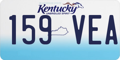 KY license plate 159VEA