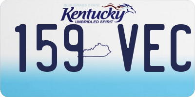 KY license plate 159VEC
