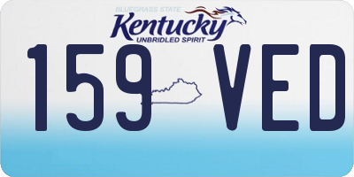 KY license plate 159VED