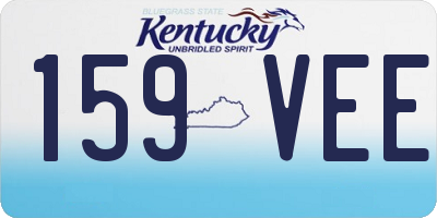 KY license plate 159VEE