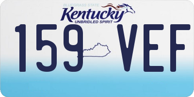KY license plate 159VEF