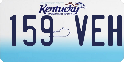 KY license plate 159VEH