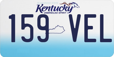 KY license plate 159VEL