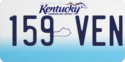 KY license plate 159VEN