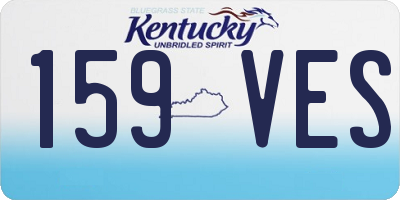 KY license plate 159VES