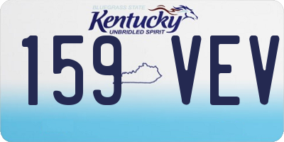 KY license plate 159VEV