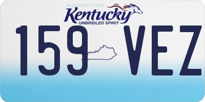 KY license plate 159VEZ