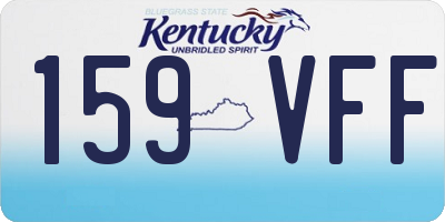 KY license plate 159VFF