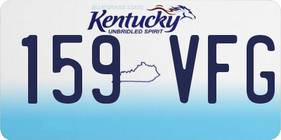 KY license plate 159VFG