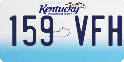 KY license plate 159VFH