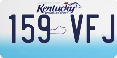 KY license plate 159VFJ