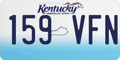 KY license plate 159VFN