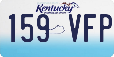 KY license plate 159VFP