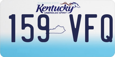 KY license plate 159VFQ