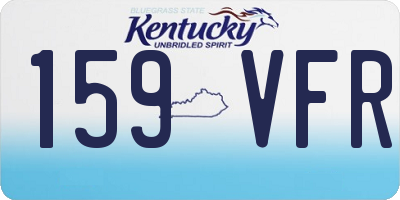 KY license plate 159VFR
