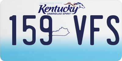 KY license plate 159VFS