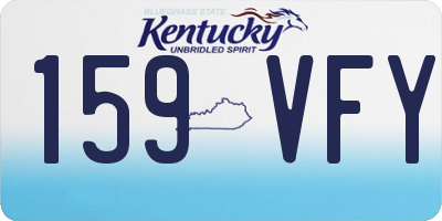 KY license plate 159VFY