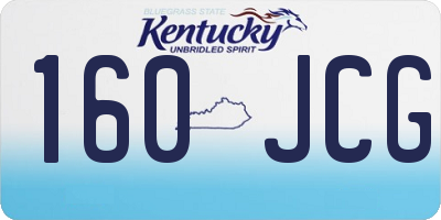 KY license plate 160JCG