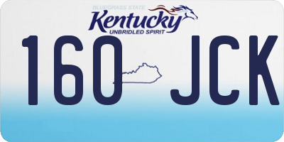 KY license plate 160JCK