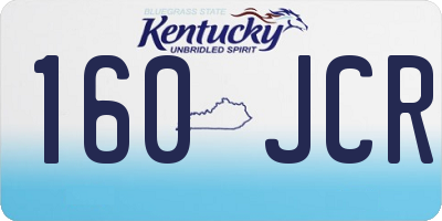 KY license plate 160JCR