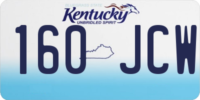 KY license plate 160JCW