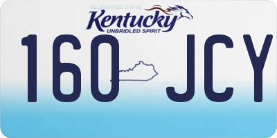 KY license plate 160JCY