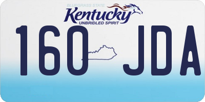 KY license plate 160JDA