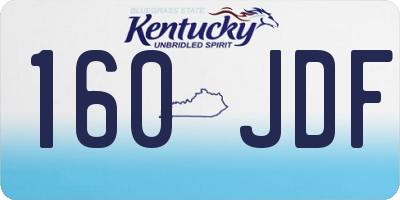 KY license plate 160JDF